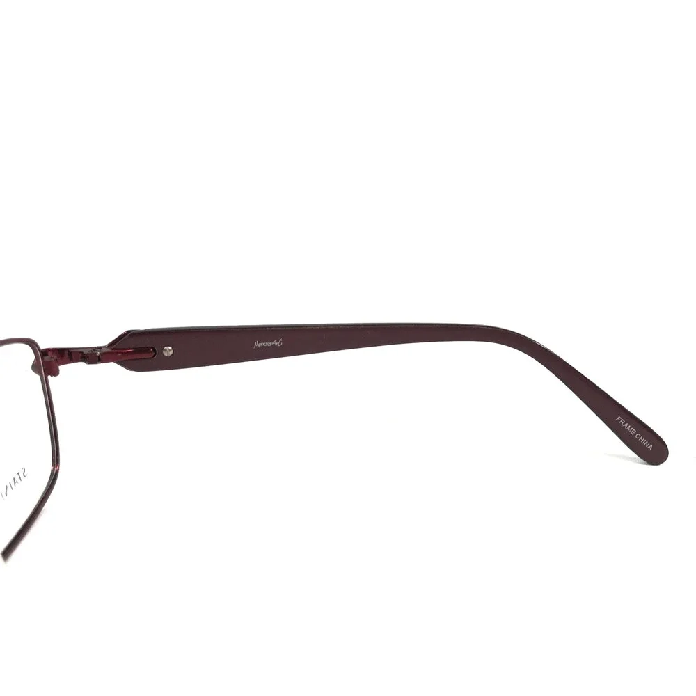 Modern Art Eyeglasses Frames A376 BURGUNDY Wire Rim Crystals 56-18-140